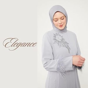 Custom Abayas For Muslim Girls Maxi Abaya Caftan Arabic Eid Prayers Embroidery Fancy Wedding Outerwear Outdoor Islamic Dubai - Product Image 6