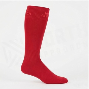 North Approach <b>Knee</b> <b>High</b> <b>Socks</b> Red Solid Breathable Knitted for Adults Casual Daily Wear - Product Image 3