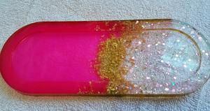 Plateau en résine style terrazzo, motif mosaïque, pour design d'intérieur tendance, plateau de service en gros, boîte d'art artisanale - Product Image 4