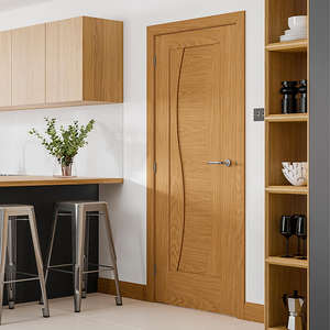 Puerta de MDF para Interiores de Edificios, Apartamentos, Hoteles y Casas, Serie Flush, Chapa de Madera, Resistente a la Humedad y a las Termitas - Product Image 2