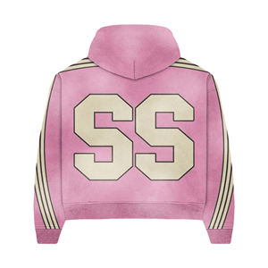 Ensemble de survêtement unisexe streetwear imprimé à capuche, zippé, deux pièces, avec pantalon jogger évasé et coupe ample - Product Image 3