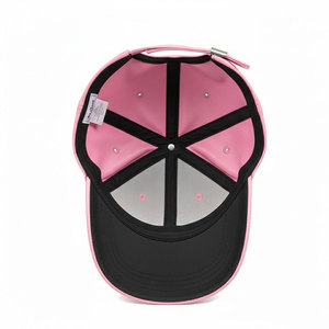 <b>Women</b> Pink PU Leather <b>Baseball</b> <b>Hat</b> Fashion Casual Curved Brim Cap Adjustable Outdoor Streetwear Sports Headwear Custom Logo - Product Image 6
