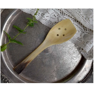 Cuillère à soupe en corne de vache courte plaquée argent miroir 6 mm, capacité 15 ml, écologique, idéale pour les cadeaux de table à café - Meilleures ventes - Product Image 5