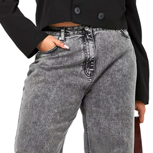 Jeans de Mezclilla Transpirables e Informales para Mujer, de Invierno, Alta Calidad, Tallas Grandes, Corte Regular, Servicio OEM con Logotipo Personalizado - Product Image 6