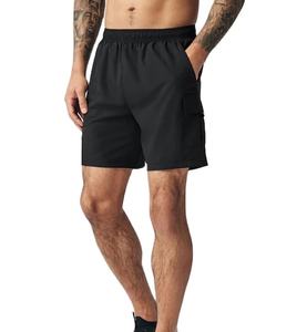 Top qualité été nouveau Design Shorts Style confort respirant ceinture élastique poches latérales Gym activités de plein air couleur noire - Product Image 1