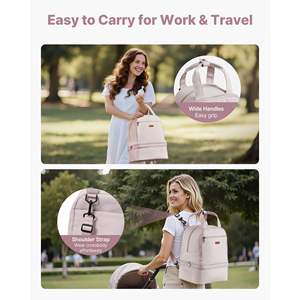 Sac à dos rose clair pour tire-lait, sac d'allaitement portable compatible avec les accessoires de pompage S1/S2, modèle D0100X3WXCP - Product Image 6