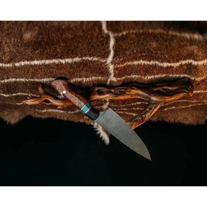 Ahmad Fabric Custom Handmade 13-Inch Damascus Steel Chef <b>Knife</b> with Leather Sheath Beautiful Handle Customizable Supported - Product Image 4