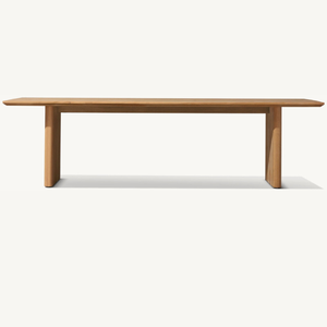 Mesa de comedor rectangular de estilo moderno y sencillo, adecuada para restaurantes al aire libre, duradera. - Product Image 1