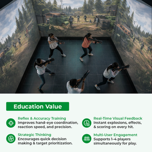 Sistema de Juego Interactivo de Disparos en Pantalla Múltiple con Pistola Láser IR y Detección Inteligente de Objetivos para Zonas de Juego Interiores |   INEK00012 - Product Image 4