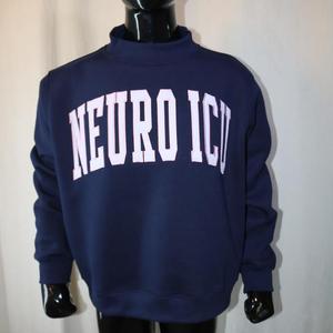 Sudadera NEURO ICU Mock Neck 450 GSM con nombre personalizado, bordado en aplique, corte holgado, 100% algodón, felpa francesa. - Product Image 4