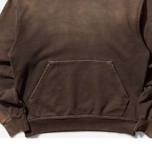 Sudadera con Capucha para Hombre, Color Marrón, Corte Regular, Color Sólido, Informal, de Algodón y Felpa, para Invierno, Bordada, Transpirable y Ecológica - Product Image 3