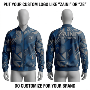 เสื้อแจ็คเก็ตบอมเบอร์แบบกันลมสีดำ ผลิตจากผ้าโพลีเอสเตอร์พรีเมียม 240 GSM สำหรับทั้งชายและหญิง  รับสกรีนพิมพ์ลายปักแบบวาร์ซิตี้ - Product Image 5