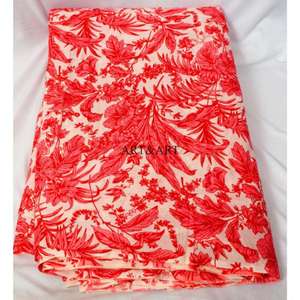 Tela de Algodón Hecha a Mano en India, Estampada con Bloques a Mano en Jaipur Sanganeri, Material Suave de Alta Calidad, Venta al Por Mayor ART&ART - Product Image 3