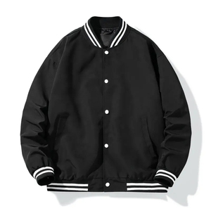 Veste universitaire d'hiver pour homme de haute qualité, respirante, à col carré, avec patchs brodés, logo frontal 100% coton, polyester - Product Image 3