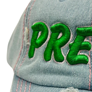 PRETTY GIRL <b>Light</b> Denim <b>Hat</b> Custom Embroidered Women Girls Baseball Cap Adjustable Washed Denim Sun <b>Hat</b> Casual Streetwear - Product Image 4