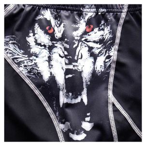 Shorts de compression pour hommes à séchage rapide, imprimés, extensibles, pour le football et le jogging, ensemble de fitness avec short et pantalon - Product Image 2