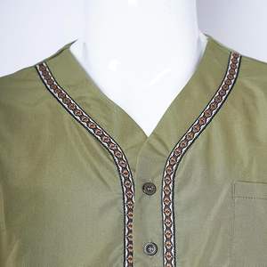 Robes marocaines respirantes 100 % coton pour adultes, thobes élégants personnalisés pour le Hajj et l'Omra, tenues arabes, jubbah, style Dubaï et Arabie Saoudite, vente chaude - Product Image 4