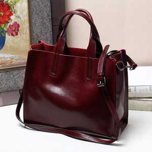 Affordable Pure Leather Purse Customizable Designs Leather <b>Tote</b> Bag Water Resistance Eco Friendly Handbags Large Capacity - Product Image 2