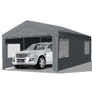 Tettoia per Auto 12x20 ft Grigia, Copertura per Garage - Product Image 1