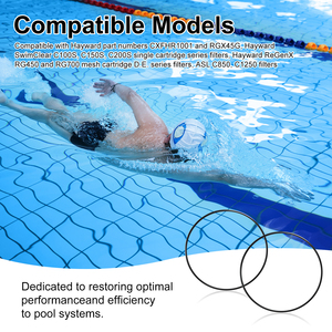 Anneaux toriques de tête de filtre AppliaFit compatibles avec CXFHR1001 / RGX45G pour têtes de filtre Hayward SwimClear C100S, C150S, C200S (2 pièces) - Product Image 6