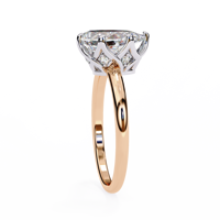 Bague de fiançailles solitaire avec diamant taille poire