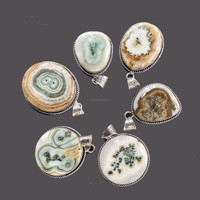 Collier en Agate de Haute Qualité en Gros, Pendentif en Quartz Solaire de Qualité Supérieure, Pierre Précieuse Naturelle Blanche Magnifique, Ovale Sculptée