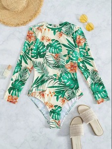 Traje de Baño de Una Pieza con Estampado Floral, Diseño Personalizado, Almohadillas Extraíbles, Venta al Por Mayor OEM, Modelo 2026 - Product Image 2