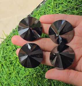 4 piezas de diamantes de moissanita negros de forma redonda con corte AAA para la fabricación de joyería de diamantes - Product Image 4
