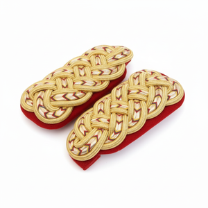 Handmade Professional Cotton Epaulettes with <b>Braided</b> <b>Cord</b> Fully Customizable Shoulder Board Badges - Product Image 2