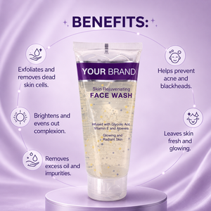 Nettoyant visage rajeunissant de qualité export pour un éclaircissement, une fraîcheur et un renouvellement quotidien de la peau - Product Image 3