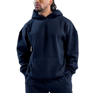 ชุดเซต2ชิ้นผ้าคอตตอนผ้าเฟรนช์เทอร์รี่มีฮู้ดระบายอากาศกางเกงวิ่งตัวสั้นทรงหลวมโอเวอร์ไซส์พิเศษผลิตตามสั่ง - Product Image 6