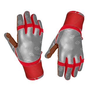 Gants de frappeur en cuir SAAR INDUSTRIES avec fermeture auto-agrippante, support de poignet durable, ambidextres, unisexes, pour entraînement adulte - Product Image 4