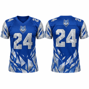 Maillot de football américain en gros, facile d'entretien, manches courtes, tissu polyester, pour séances d'entraînement, tenue de joueur, fabricant textile - Product Image 6