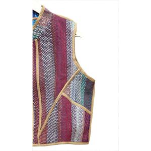 Chaqueta de Punto a Rayas para Mujer, Transpirable, de Algodón Ecológico, Diseño de Contraste de Color, Largo Regular, Moda Otoñal - Product Image 5