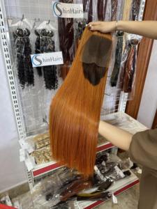 Paquets de cheveux humains 8-30 pouces paquets droits orange gingembre Extensions de cheveux vietnamiens vendeur de paquets de gros - Product Image 6