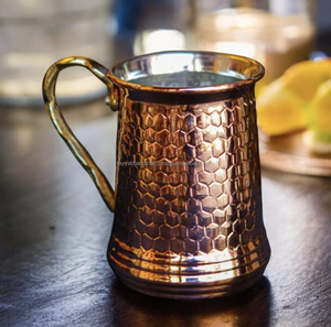 Moscow Mule Copper Mug Juego de regalo de cerveza de martillo personalizado de India - Product Image 5