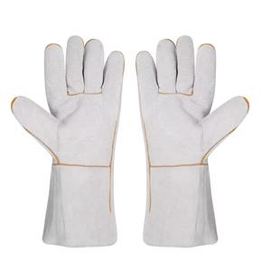 Gants de soudage en cuir, couleur personnalisée, longueur coude, respirants, protection thermique, utilisation extérieure en hiver, style uni - Product Image 2