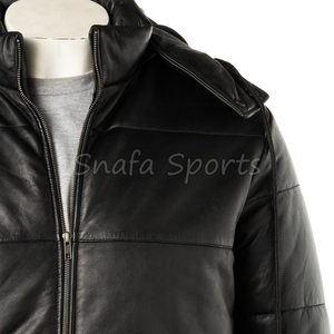 New Style Luxury Design <b>Men's</b> Leather <b>Jacket</b> Heavyweight Waterproof Stand Eco-Friendly Comfortable Winter Leather <b>Jackets</b> - Product Image 2