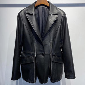 <b>Women's</b> Faux Leather Motorcycle <b>Jacket</b> New Fashion Breathable Windproof Waterproof Custom Made Moto Biker Style Faux Fur Lining - Product Image 1