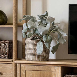 Cesto para la ropa sucia con forma de ballena, tejido con hierba marina, contenedor de almacenamiento de juguetes para niños. - Product Image 2