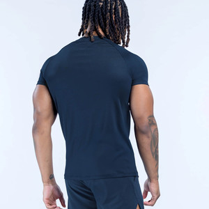 Top Selling OEM Custom Logo Navy Gym Training Summer <b>Men</b>’s T-<b>Shirt</b> Breathable Lightweight Fabric Compression T <b>shirts</b> For <b>Men</b> - Product Image 2