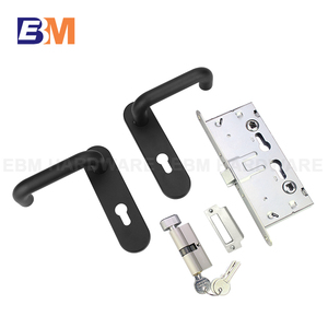 Nhiệm Vụ Nặng Nề 72/65 Mm Màu Đen Nylon Cửa Xử Lý Với Đôi Xi Lanh Chốt Cửa Lỗ Mộng <span class=keywords><strong>Lockset</strong></span> Cho Cháy Cửa Kết Hợp Khóa - Product Image 3