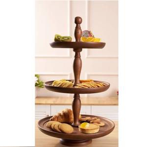 Soporte de Madera Esmaltado Hecho a Mano para Pasteles, Decoración de Mesa para Hoteles, Accesorios para Bodas y Fiestas, Soporte para Servir Pasteles - Product Image 3