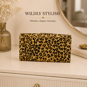 Genuine Leather Leopard Print Clutch <b>Wallet</b> for Women RFID Long <b>Wallet</b> <b>Zip</b> Coin Purse Card Holder Fashion Travel Organizer Gift - Product Image 3