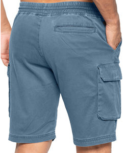 Shorts cargo pour homme en coton 100% respirant, couleur unie, taille mi-haute, fermeture à cordon, 280 GSM - Product Image 5