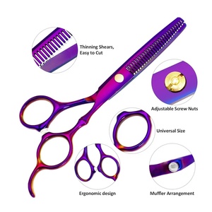 Juego de Tijeras de Peluquería de Acero Inoxidable, Tijeras para Cortar y Texturizar el Cabello, Kit de Herramientas de Barbería para Estilistas y Salones - Product Image 2