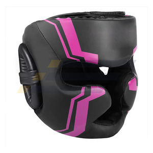 Wholesale Low Price Adults Men Women Sport Full Face Head Guard Adjustable Leather PC Material For <b>Boxing</b> Sport Activities - Product Image 1