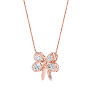Colgante de Oro Rosa Refinado de 18K con Diamante Ovalado Cultivado en Laboratorio de 1.15 CTW, Diseño de Joyería Fina para Regalo Nupcial o Uso en Ocasiones Especiales - Product Image 2