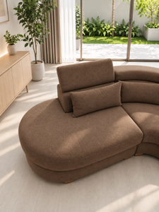 Canapé de salon Montecarlo marron par Emerald Sofa avec appuie-tête réglable pour hôtel, villa, bureau, hall, canapé en forme de L sur mesure - Product Image 5