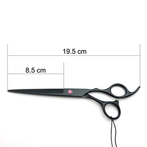 Ensemble de ciseaux professionnels personnalisés pour la coupe et l'éclaircissement des cheveux, pour droitiers, lames en acier inoxydable affûtées, manche moyen, qualité A+ - Product Image 4